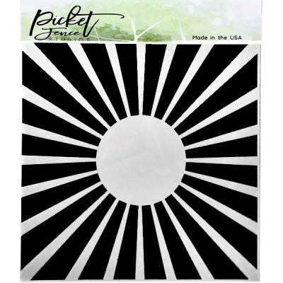 Picket Fence Studios Stencil - Burst Of Sun